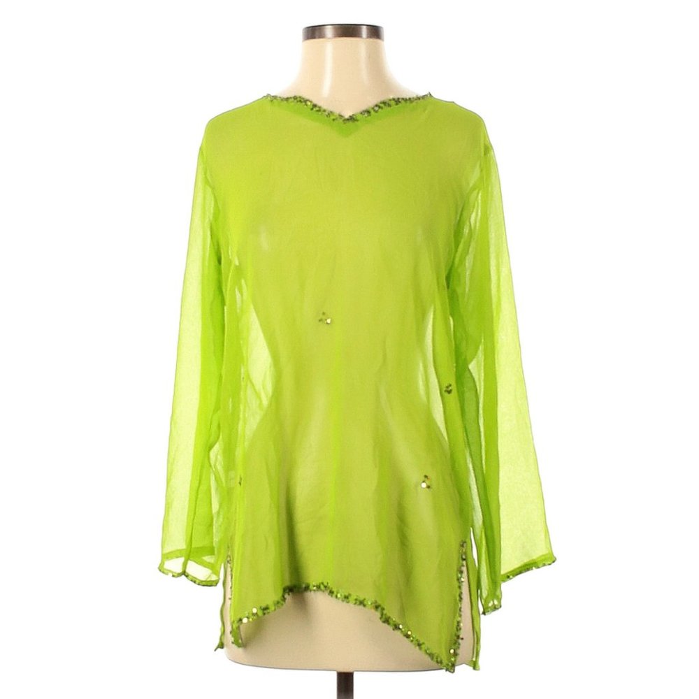 Bijoux Terner Lime Green Swim Coverup